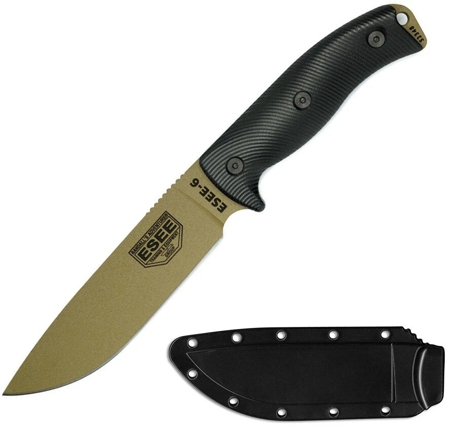 ESEE Model 6 Steel W/sheath Dark Earth Fixed Blade Knife