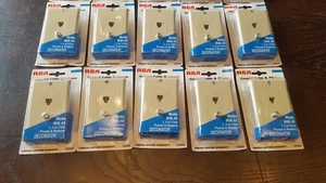 Lot of 10 New RCA TP325 Coaxial Cable & Modular Phone Jack Wall Plates Almond - Picture 1 of 4