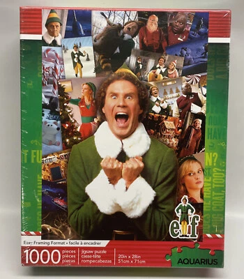 Elf (Buddy Elf) Movie Christmas Collage Puzzle-1000 Pieces-28" x 20"- New Sealed - Image 1 of 4