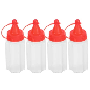  4 Pcs Salad Dressing Containers Squeeze Bottle for Ketchup Mustard - Picture 1 of 12