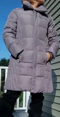 🤍🎄Women's Size XL Goose Down Puffer Quilted Coat Jacket Grey Warm Worthington - Image 1 of 4