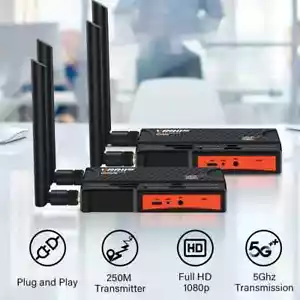 656ft Wireless HDMI Extender Video Transmitter Receiver for Camera Laptop To TV - Picture 1 of 16