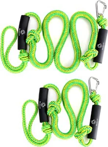 4ft & 6ft Bungee Dock Lines for Boat,Docking Rope with 316 Stainless Steel Clips - Picture 1 of 8