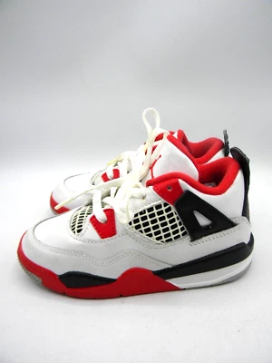 Nike Air Jordan 4 ретро TD «огненно-красный» BQ7670-160 ребенка ясельного возраста размер 9C - Изображение 1 из 4