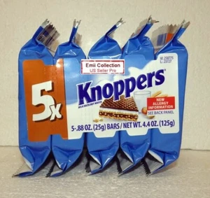 Storck Knoppers German Milk Hazelnut Chocolate Wafer 1 Pack/5 Pics 0.88oz 25g - Picture 1 of 4