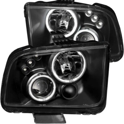 Faros proyectores ANZO para Ford Mustang 2005-2009 con halo negro Foto 1 de 4