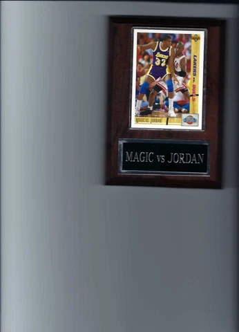 MAGIC JOHNSON & MICHAEL JORDAN PLAQUE LOS ANGELES LAKERS LA BASKETBALL BULLS  C Cover