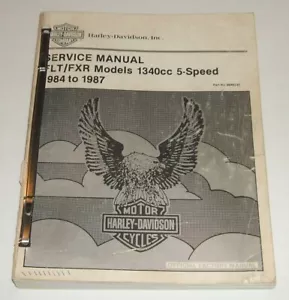 Harley 1984-1987 Flt Fxr Service Manual Super Glide Low Rider Electra Glide Disc - Foto 1 di 6