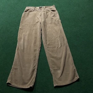 Vintage GAP Corduroy Carpenter Pants Mens 33 Brown Heavy Baggy Wide Leg 33x29 - Picture 1 of 9