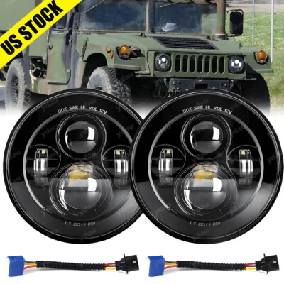 Par de faros LED de 7" para Hummer Humvee m998 LMTV BMY M1045 M1078 M925 M35a2-2 Foto 1 de 4