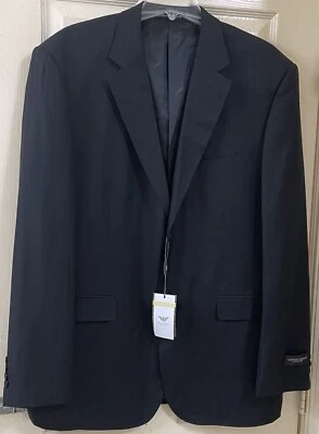 Abrigo Blazer Emporio Armani US 48/EU58 Para Hombre Negro Forro Largo Lana Foto 1 de 4