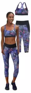 2 pz PATAGONIA Wmns giungla astratta leggings crop centrati e reggiseno switchback xs - Foto 1 di 4