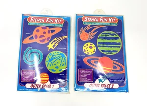 Vintage Illuminations Outer Space Solar System Planets Stencil Fun Kit Set of 2 - Picture 1 of 6