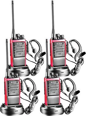 Rechargeable Long Range Two-way Radios with Earpiece 4 Pack AR-6 Walkie Talki... - Image 1 of 4