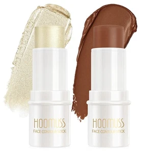 2PC CREAM CONTOUR STICK MAKEUP, HIGHLIGHTER MAKEUP + BRONZER STICK & CREAM BLUSH - Picture 1 of 7