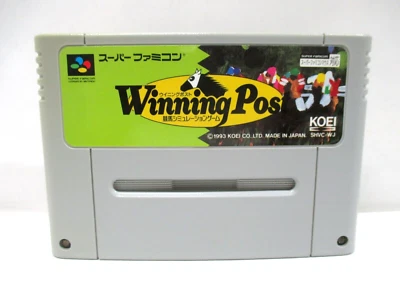 SNES -- Winning Post -- Can data save! Super Famicom. JAPAN Game. 13595 - Image 1 of 4