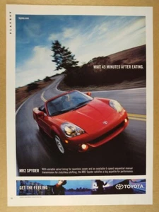 2003 Toyota MR2 Spyder red car photo vintage print Ad - Bild 1 von 1