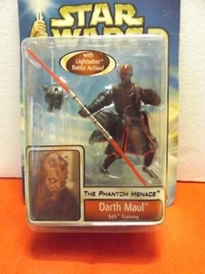 HASBRO 2002 STAR WARS ATTACK of the CLONES DARTH MUAL SITH TRAINING MOC - Picture 1 of 2