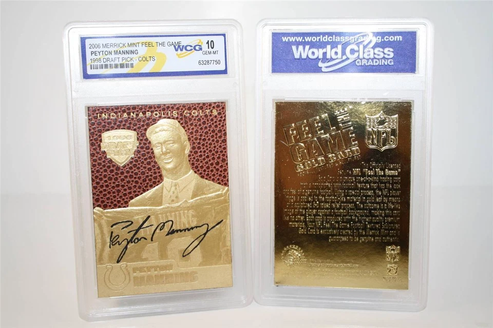 佩顿·曼宁 1998 年选秀挑选感觉比赛金卡-评级宝石完好 10 — 第 1/1 张图片