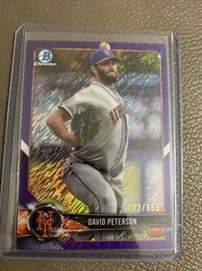 David Peterson 2018 Bowman Chrome Draft PURPLE SHIMMER SP /655 - Picture 1 of 2