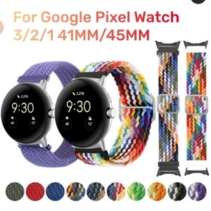 Nylon Fabric Weave Loop Elastics Wristband Strap For Google Pixel Watch 3/2/1 - Picture 1 of 39