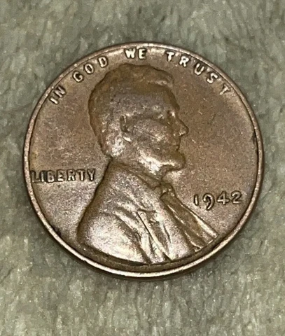 1942 Abraham Lincoln Wheat Copper Penny. No Mint Mark. EXTREMELY RARE Cover