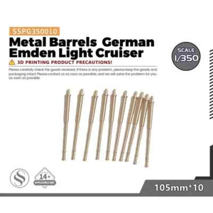 SSMODEL SSPG350010 1/350 Metal Barrels German Emden Light Cruiser 105mm*10 - Picture 1 of 4