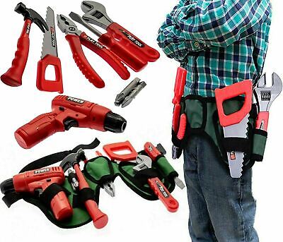 Kids Tool Set Toy Work Belt Drill Tools Building Construction Play Set Tool Kit • 11.59£