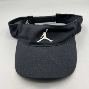 Air Jordan Visor Hat Men Black Embroidered Logo Jumpman Strap Back Cap - Picture 1 of 8