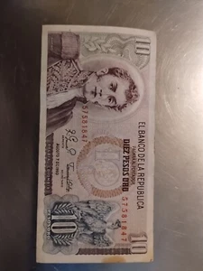 collectable Pagra Al Portador 10 Peso Oro - Picture 1 of 2