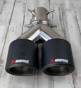 Akrapovic Carbon Fiber Exhaust Tip Dual Pipe. NEW - Foto 1 di 12