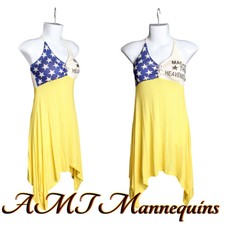 Six Female half body mannequin torso, size S, 6 white dress forms- A-2W