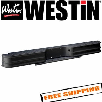 Westin 61000 Fey Diamondstep Rear Bumper - Black Powder Coated Steel Foto 1 de 4