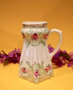 VINTAGE HAND PAINTED PORCELAIN SUGAR SHAKER ROSES MORIAGE NIPPON - Picture 1 of 9
