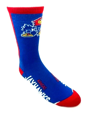 Kansas Jayhawks Jump Curve Crew Socks Cover
