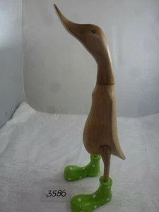 Nº3586 Hermoso Pato de Madera Decoración Bali Única Pieza Única Madera de Teca  - Imagen 1 de 4