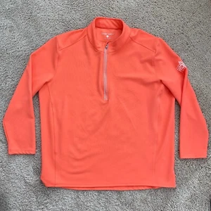 Short Par 4 Pullover 1/2 Zip Men 2XL Peach Myrtle Beach World Amateur Golf Logo - Picture 1 of 10