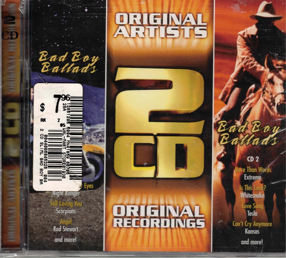 Bad Boy Ballads by VA (2 CDs, 2003 Universal) 20 Love Song Guilty Pleasures - Image 1 of 1