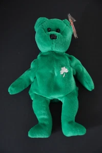 VINTAGE TY BEANIE BABIES COLLEZIONE 1997 ERIN THE BEAR BEANBAG 9" PELUCHE - Foto 1 di 2