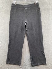 Ibex merino wool gray pants womans size L (read desc)