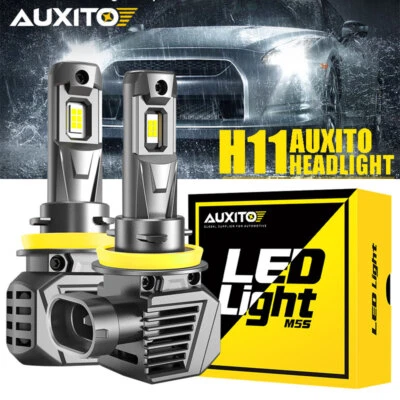 Auxito H11 LED Headlight Globes Kit High Low Beam Bulb 24000LM 6500K White Bulbs - image 1 of 4