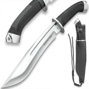 Honshu Boshin Bowie Knife with Sheath | 9 1/4" Full-Tang Blade | Overall 15 1/4" - Picture 1 of 7