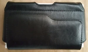 Phone Belt Clip & Loop Fits Most Phones 6 1/2 x 3 3/4 in Size - Leather Black - Picture 1 of 2
