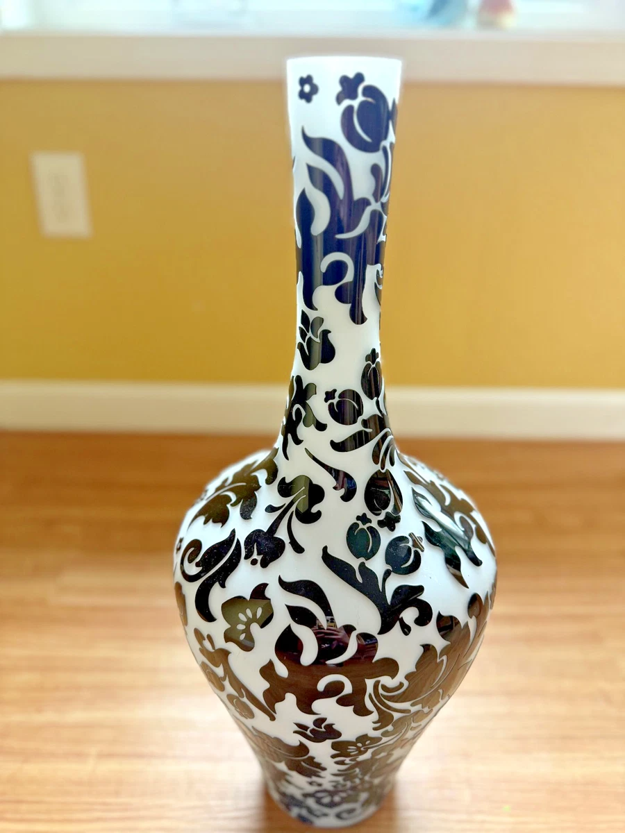 玻璃白色中国古董花瓶| eBay