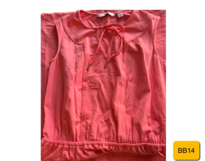 Isaac Mizrahi 分体 V 领弹性腰针织长裙珊瑚 XXS /XL 全新! — 第 1/4 张图片