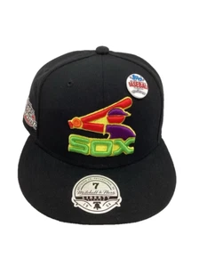 Chicago White Sox Mütze schwarz Topps Chrome Rainbow Mitchell & Ness nicht verstellbar Größe 7 1/4 - Bild 1 von 4