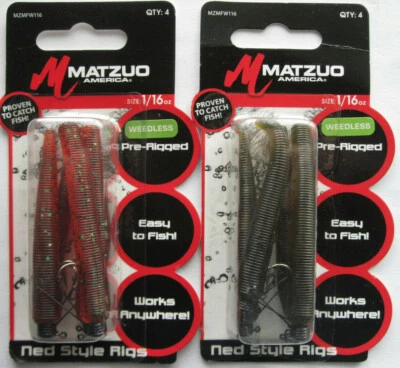 2 - Plataformas estilo Ned sin malezas MATZUO - 4/paquete - 1/16 oz.- Grn calabaza y canela verde Foto 1 de 3