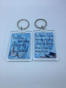 First Class Patrolling Security Guard Keyring - Xmas Gift Present Idea - Picture 1 of 3