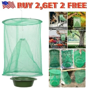 Fly Trap Ranch Reusable Catcher Killer Cage Net Pest Bug Catch Hanging Horse Fly - Picture 1 of 12