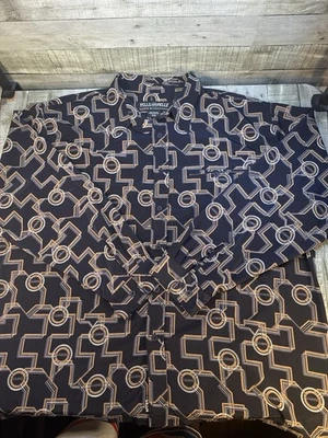 Camisa Geométrica Pelle Pelle Marc Buchanan XXL De Colección Años 90 Rara Estampada Negra AOP Foto 1 de 4